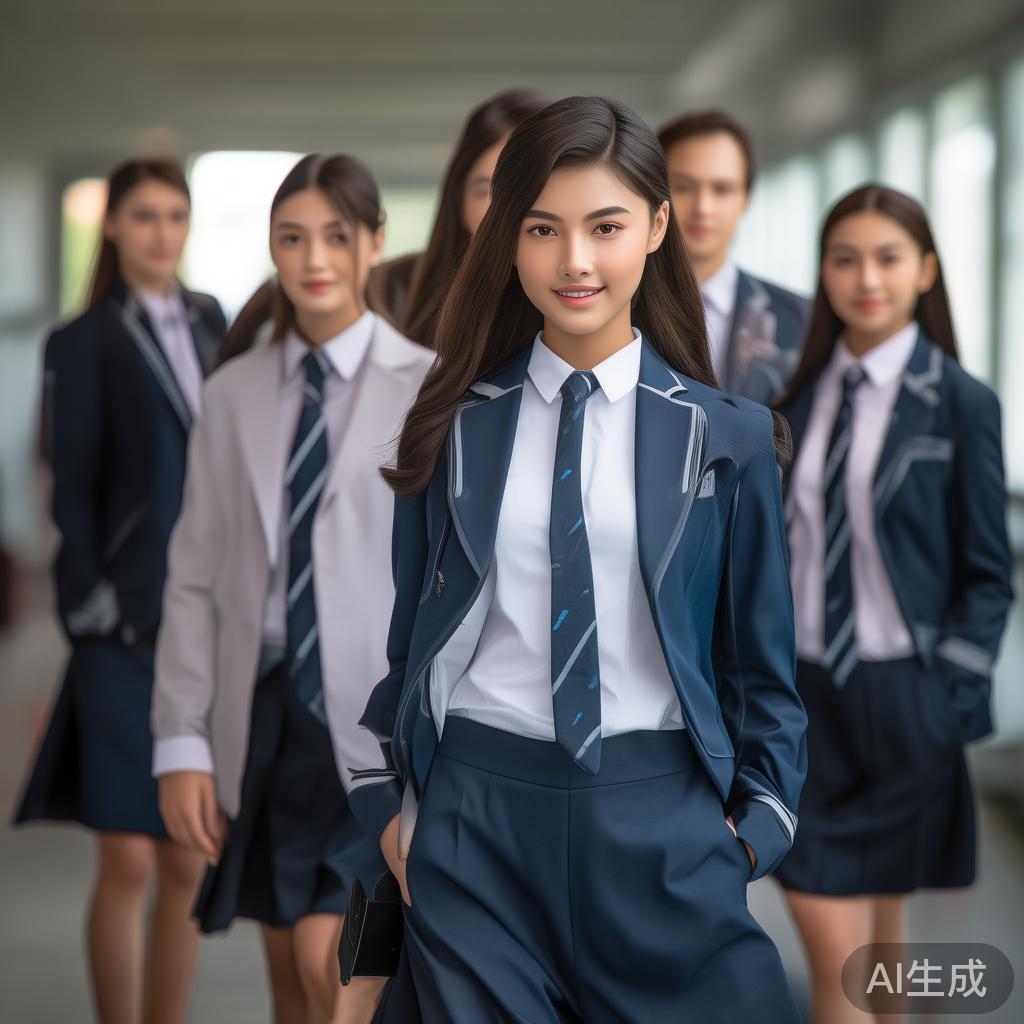 在快节奏的现代社会，校服不仅代表着学生的身份与集体